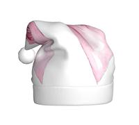Woshuwo Sombrero de Papá Noel con lazo rosa para adultos, gorro de Navidad novedoso