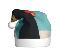 Woshuwo Sombrero de Papá Noel con texto en inglés «Woman In Black Holding A Red Book» para adultos