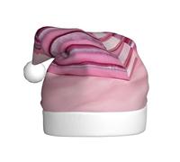 Woshuwo Sombrero de Papá Noel para adultos, diseño de libros de texto, color rosa