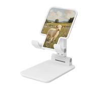 Woshuwo Soporte de pantorrilla marrón con flores silvestres plegable para teléfono celular, ángulo ajustable, altura de escritorio, portátil, compatible con todos los teléfonos inteligentes, estilo