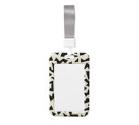 Woshuwo Soporte para tarjetas de identificación con formas angulares fragmentadas minimalistas, de plástico duro, protector de etiqueta de nombre para enfermeras y oficina