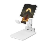Woshuwo Soporte plegable para teléfono celular con capa roja de bruja caminando por el camino oscuro, ángulo ajustable, altura de escritorio, portátil, compatible con todos los teléfonos inteligentes