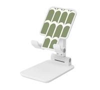 Woshuwo Soporte plegable para teléfono celular con diseño de arco verde y blanco, minimalista, bohemio, altura ajustable, para escritorio, portátil, compatible con todos los teléfonos inteligentes