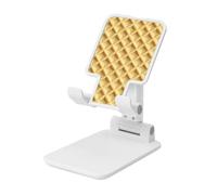 Woshuwo Soporte plegable para teléfono celular con diseño de helado de color amarillo y crema, ángulo ajustable, altura de escritorio, portátil, compatible con todos los teléfonos inteligentes, estilo