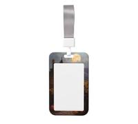 Woshuwo Spooky - Funda protectora para tarjetas de identificación de Halloween, diseño victoriano de casa de campo victoriana, de plástico duro, para enfermeras y oficina