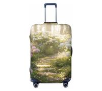 Woshuwo Stone Path Hydrangea Garden - Fundas elásticas para equipaje de viaje, a prueba de polvo, resistente a los arañazos, protector de maleta de 22-24 pulgadas