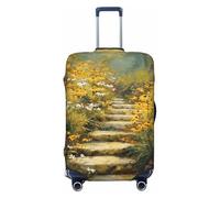 Woshuwo Sunlit Garden Path Stone Steps - Fundas elásticas para equipaje de viaje, a prueba de polvo, resistente a los arañazos, protector de maleta de 22 a 24 pulgadas