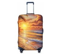 Woshuwo Sunset Beach Ocean - Fundas elásticas para equipaje de viaje, a prueba de polvo, resistente a los arañazos, para maleta, 22-24 pulgadas