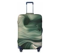 Woshuwo Swirling Mass of Dark Green Light Gray - Fundas elásticas para equipaje de viaje, a prueba de polvo, resistente a los arañazos, protector de maleta de 22 a 24 pulgadas