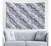 Woshuwo Tapiz de mármol de lujo de color blanco moderno para dormitorio, sala de estar, dormitorio, tapiz estético moderno para fiestas, telón de fondo de 152 x 101 cm