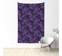 Woshuwo Tapiz de mármol morado oscuro de cuarzo para dormitorio, sala de estar, dormitorio, tapiz estético moderno para fiestas, telón de fondo de 152 x 101 cm