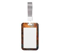 Woshuwo Tarjetero deslizante de plástico duro para tarjetas de identificación, diseño de ciervos y bosques, diseño de animales salvajes, protector para enfermeras y oficina