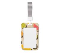 Woshuwo Tarjetero deslizante de plástico duro para tarjetas de trabajo, protector de etiqueta de nombre para enfermeras y oficina, color beige