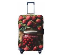 Woshuwo Tarro de mermelada de fresa rústica elástica para equipaje de viaje, a prueba de polvo, resistente a los arañazos, protector de maleta de 22 a 24 pulgadas