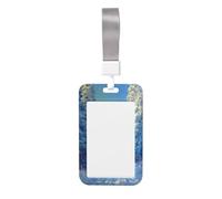 Woshuwo The Snowy Forest - Funda para tarjetas de identificación de plástico duro, protector de etiqueta de nombre para enfermeras y oficina