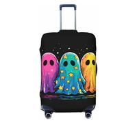 Woshuwo Three Colorful Ghosts - Fundas elásticas de neón para equipaje de viaje, a prueba de polvo, resistente a los arañazos, protector de maleta de 22 a 24 pulgadas