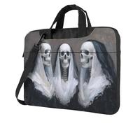 Woshuwo Three Skeletons Horror Dark Halloween - Bolsa para laptop de 15.6 pulgadas, funda acolchada para mujeres y hombres