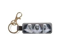 Woshuwo Three Skeletons - Llavero universal para coche de Halloween con diseño de terror oscuro ideal para hombres y mujeres