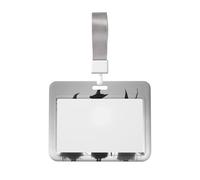 Woshuwo Three Witches Dark Fantasy Art Gloomy - Soporte para tarjetas de identificación deslizante, plástico duro, protector de etiqueta de nombre para enfermeras y oficina