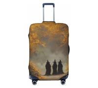 Woshuwo Three Witches On Autumn Forest Path - Fundas elásticas para equipaje de viaje, a prueba de polvo, resistente a los arañazos, protector de maleta de 22 a 24 pulgadas