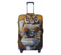 Woshuwo Tiger Sitting On The Toilet - Fundas elásticas para equipaje de viaje, a prueba de polvo, resistente a los arañazos, para maleta, de 22 a 24 pulgadas