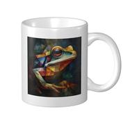 Woshuwo Toad in Abstract - Taza de cerámica elegante, taza de café, taza de agua para casa, oficina, 325 ml