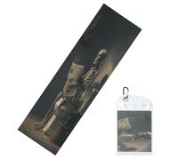 Woshuwo Toalla de enfriamiento para cuello y cara, diseño de esqueleto sentado en un inodoro, 101,6 x 30,5 cm, suave, transpirable, para deportes, yoga, golf, gimnasio