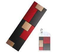 Woshuwo Toallas de enfriamiento de madera lisa pulida roja y negra para cuello y cara, 101.6 x 30.5 cm, trapos para sudar, suaves, transpirables, para deportes, yoga, golf, gimnasio