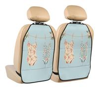 Woshuwo Trajes de baño vintage de dos piezas, protectores para el respaldo del asiento del coche, paquete de 2 alfombrillas con bolsillos de almacenamiento para proteger de la suciedad y arañazos en