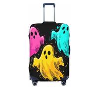 Woshuwo Tres fantasmas coloridos protectores elásticos para equipaje de viaje, a prueba de polvo, resistente a los arañazos, para maletas de 22 a 24 pulgadas