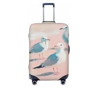 Woshuwo Tres gaviotas en la playa, fundas elásticas para equipaje de viaje, a prueba de polvo, resistente a los arañazos, protector de maleta de 22 a 24 pulgadas