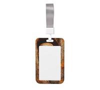 Woshuwo Two Owls in The Hollow - Soporte deslizante para tarjetas de identificación de plástico duro, protector de etiqueta de nombre para enfermeras y oficina