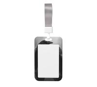 Woshuwo Two Ravens On Branch Dark Fantasy Gothic Sliding ID Badge Holder Hard Plastic Work Card Case Protector de nombre para enfermeras oficina