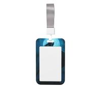 Woshuwo War Woman Full Moon Dark Fantasy - Soporte para tarjetas de identificación de plástico duro, protector de etiqueta de nombre para enfermeras y oficina