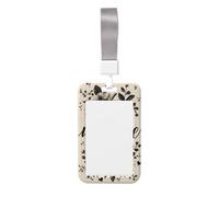Woshuwo Welcome and Flowers On Cream - Funda para tarjetas de identificación deslizante, plástico duro, protector de etiqueta de nombre para enfermeras y oficina
