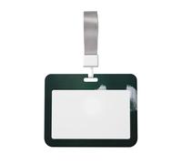 Woshuwo White Birds Flying in The Air - Soporte para tarjetas de identificación deslizante, plástico duro, protector de etiqueta de nombre para enfermeras y oficina