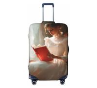 Woshuwo White Dress Beautiful Woman Reading - Fundas elásticas para equipaje de viaje, a prueba de polvo, resistente a los arañazos, protector de maleta de 22 a 24 pulgadas