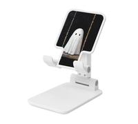 Woshuwo White Ghost On Tree - Juego de columpio plegable para teléfono celular, ángulo ajustable, altura de escritorio, portátil, compatible con todos los teléfonos inteligentes, estilo blanco