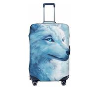 Woshuwo White Wolf Fantasy - Fundas elásticas para equipaje de viaje, a prueba de polvo, resistente a los arañazos, para maleta, de 22 a 24 pulgadas