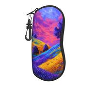 Woshuwo Windy Hillside Dreamy Landscape Mystical - Funda portátil para gafas de sol, bolsa para gafas de sol
