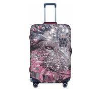 Woshuwo Wolf Head - Fundas elásticas para equipaje de viaje, con efecto espejo, color plateado, a prueba de polvo, resistente a los arañazos, protector de maleta de 22 a 24 pulgadas