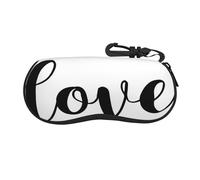 Woshuwo Word Love In Cursive Simple Line - Funda portátil para gafas de sol, bolsa para gafas de sol
