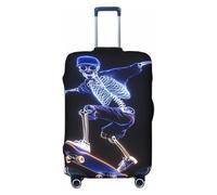Woshuwo X-Ray Skeleton On A Skateboard - Fundas elásticas para equipaje de viaje, a prueba de polvo, resistente a los arañazos, protector de maleta de 22 a 24 pulgadas