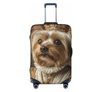 Woshuwo Yorkshire Terrier Dressed As The Queen - Fundas elásticas para equipaje de viaje, a prueba de polvo, resistente a los arañazos, protector de maleta de 22 a 24 pulgadas