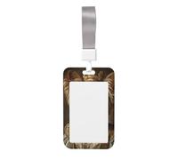 Woshuwo Yorkshire Terrier Dressed As The Queen - Soporte para tarjetas de identificación deslizante, plástico duro, protector de etiqueta de nombre para enfermeras y oficina