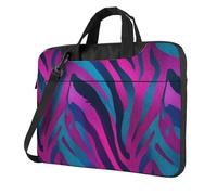 Woshuwo Zebra Stripes - Funda acolchada para laptop de 15.6 pulgadas, color negro y rosa
