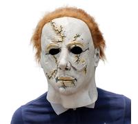 WoskjXas Máscara de Michael Myers para Adultos, Realista la Máscara Conjuring Terror Halloween Terradora Máscaras de Látex, Máscaras Faciales de Halloween Máscaras de Cabeza Completa