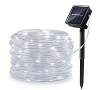 WoskjXas Solar Luz de Cuerda, 12m 100LEDs Solar Guirnalda Manguera, Luces Solares Impermeables, Solares Iluminación Cuerda Decoración con 8 Modos para Jardín Boda Fiesta de Navidad