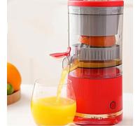 WOSLXM Exprimidor de separación automática mejorado 2025, exprimidor recargable de verduras y frutas, exprimidor de pomelo y naranja, fácil de limpiar (rojo, 7.4 V)