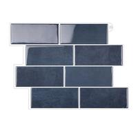 WoStick Azulejos adhesivos para cocina, 10 hojas, azulejos autoadhesivos 3D, azulejos de pared de metro, azulejos de cocina, autoadhesivos, para cocina, baño, 29 x 21 cm